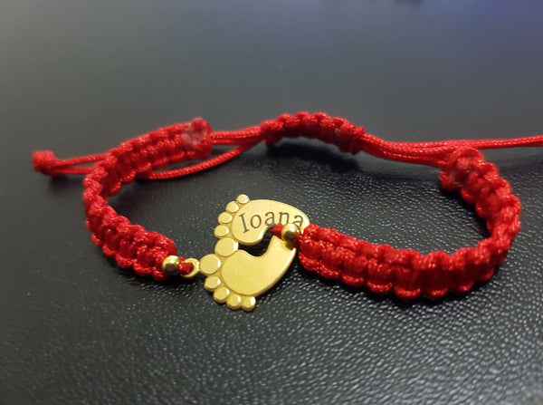 Pulsera Personalizada Pies Bebé