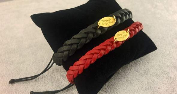 Cuero tejido-Pulseras Personalizadas